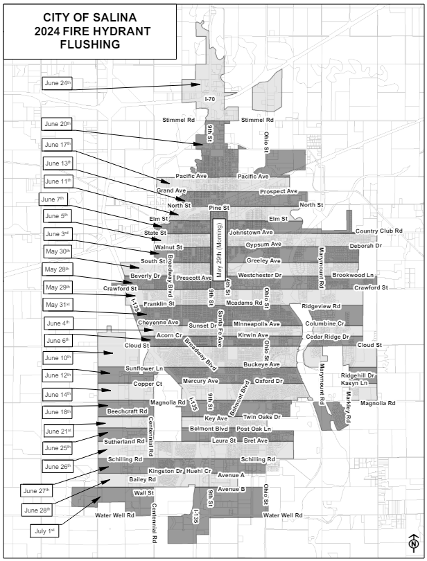 Annual Fire Hydrant Flushing May 28, 2024 – July 1, 2024 - News Image